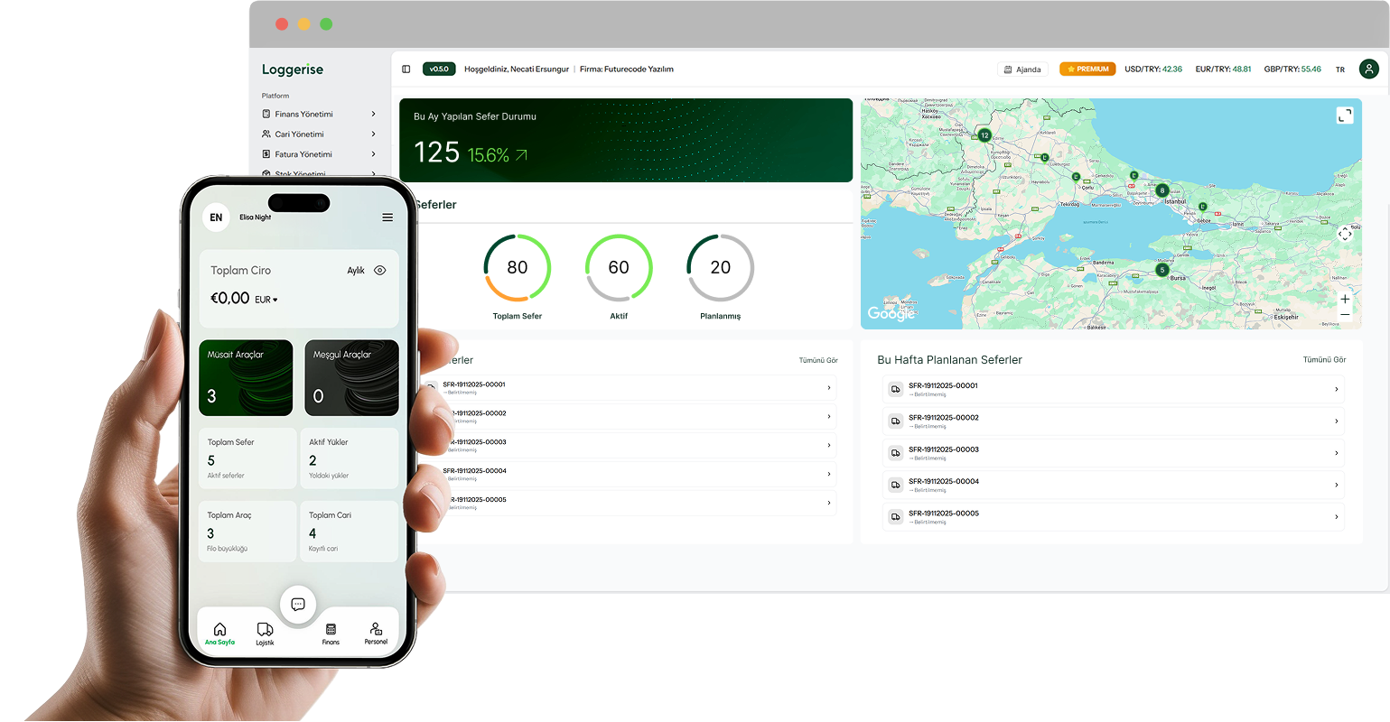 Loggerise Desktop and Mobile Mockup