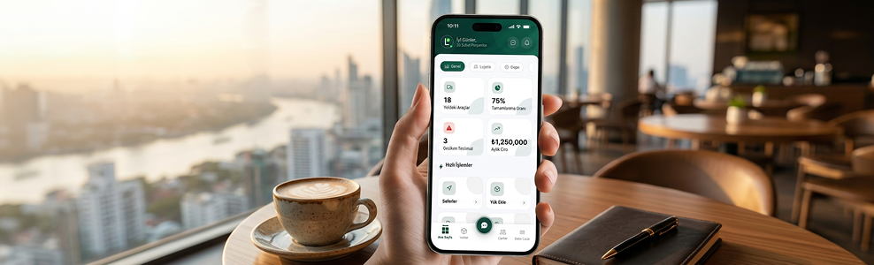 Lojistik Yönetici Mobil Uygulaması: Ofise Bağlı Kalmadan Şirketinizi Özgürce Yönetin